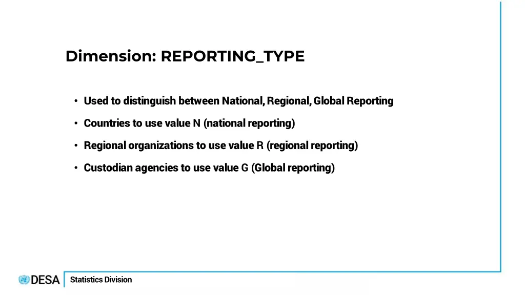 dimension reporting type