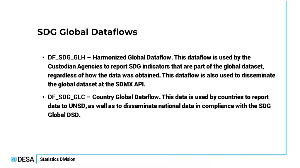 sdg global dataflows