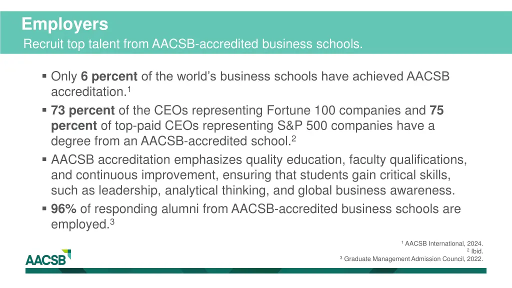 employers recruit top talent from aacsb