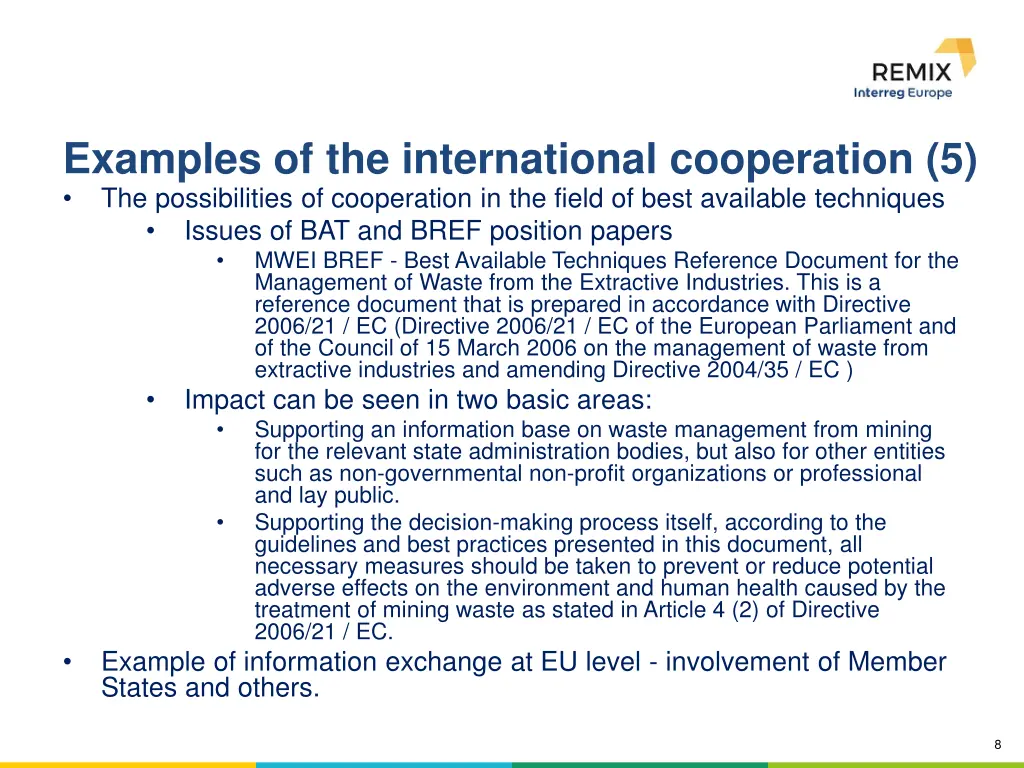 examples of the international cooperation