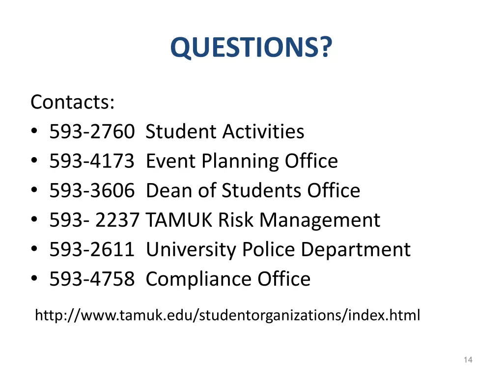 questions
