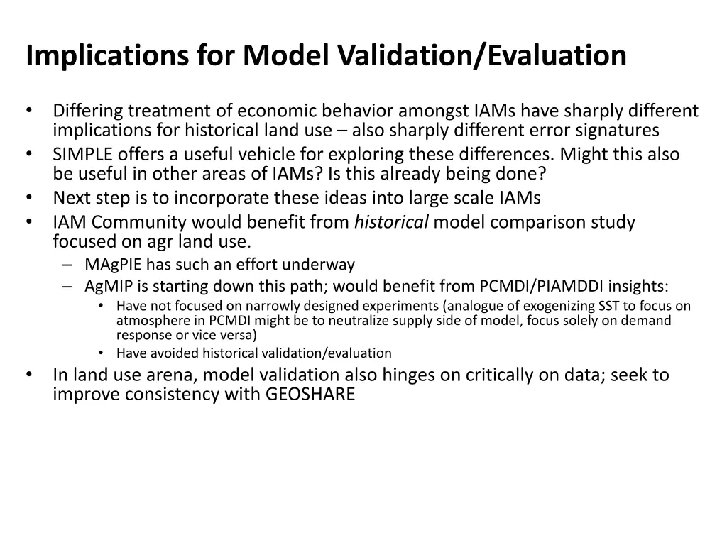 implications for model validation evaluation