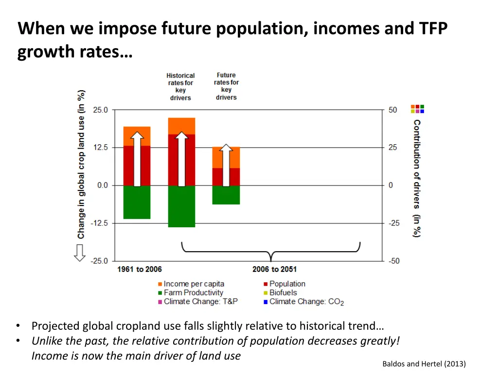 when we impose future population incomes