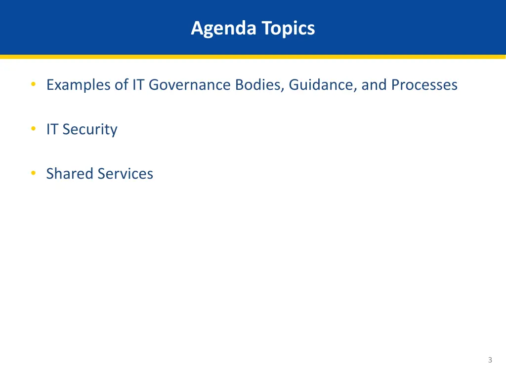 agenda topics