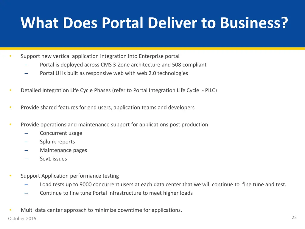 what does portal deliver to business
