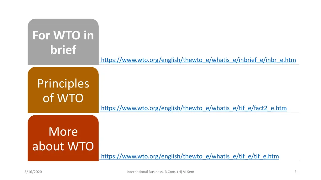 for wto in brief