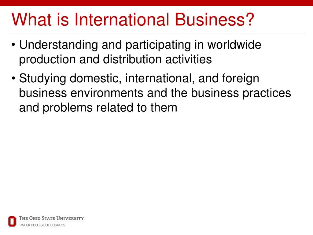 what is international business