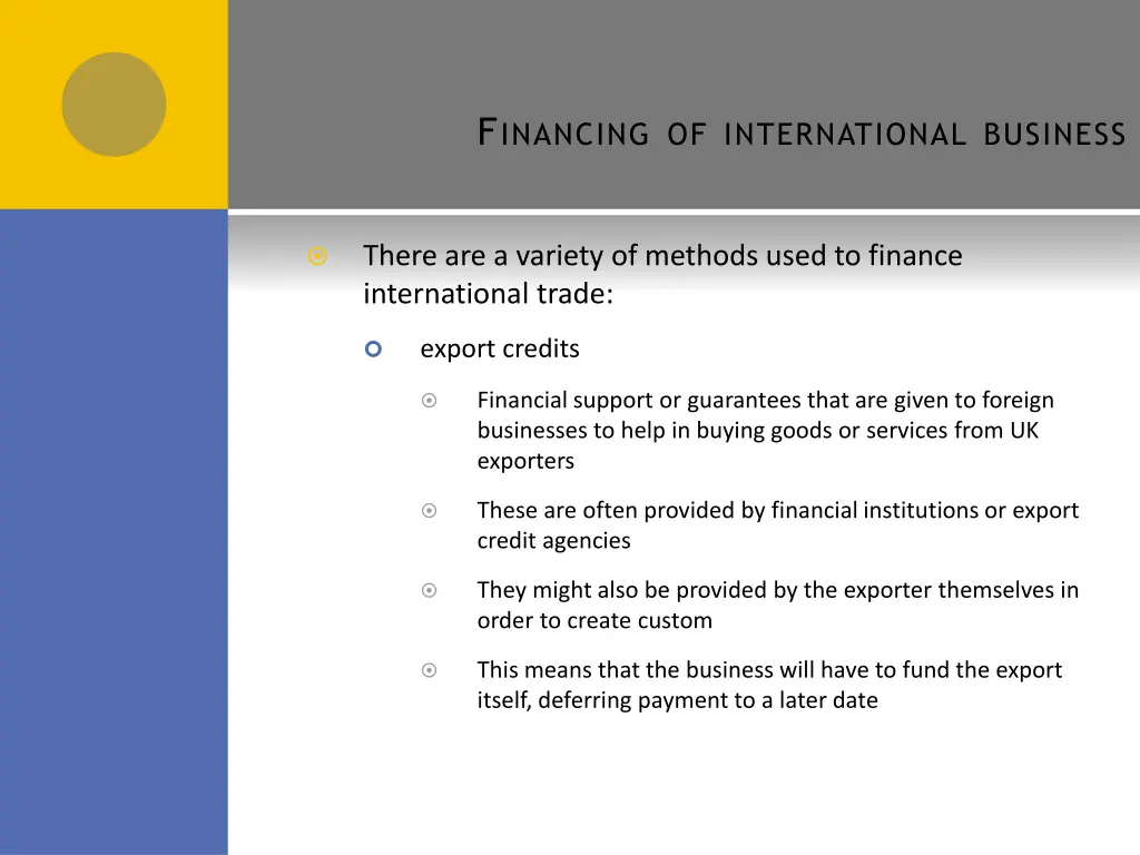 f inancing of international business 3