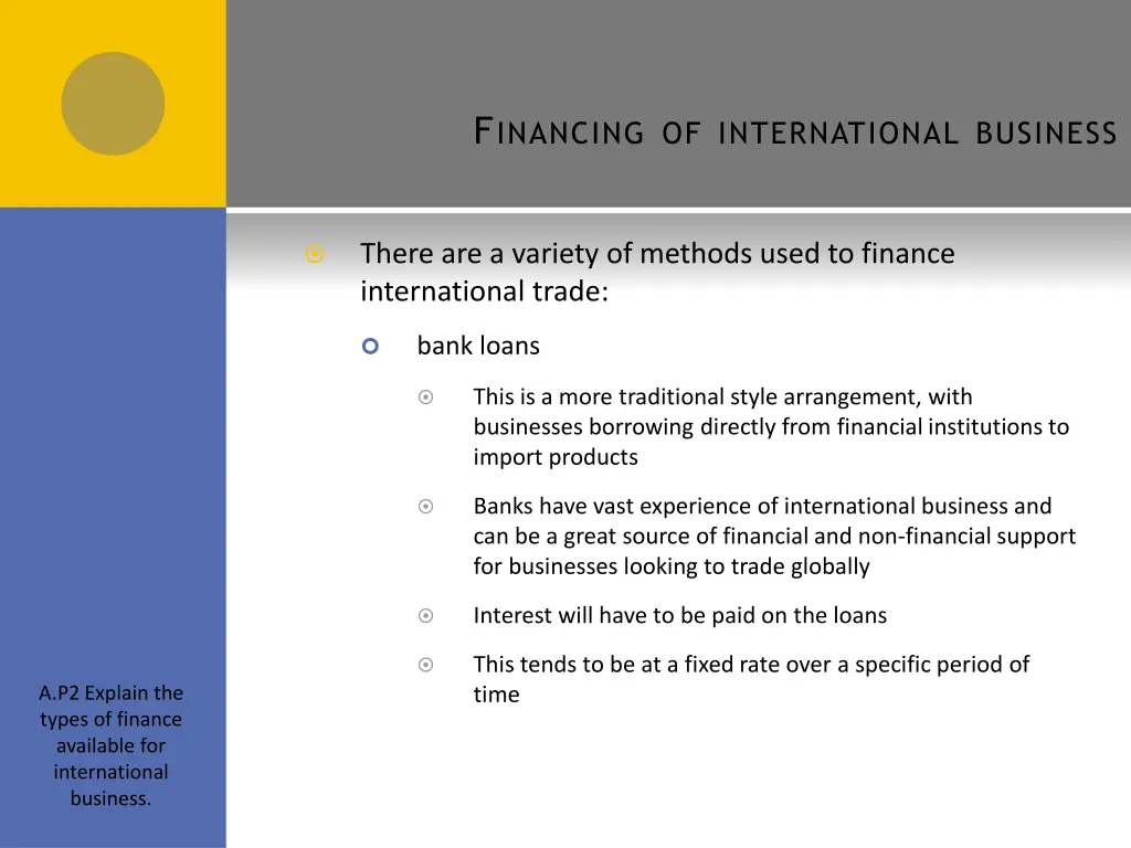 f inancing of international business 4