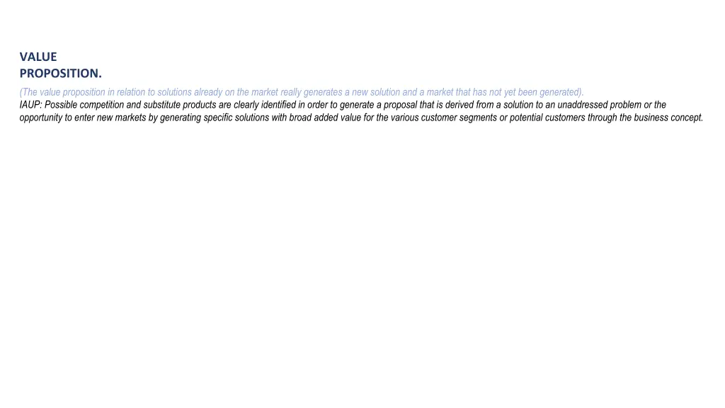 value proposition the value proposition