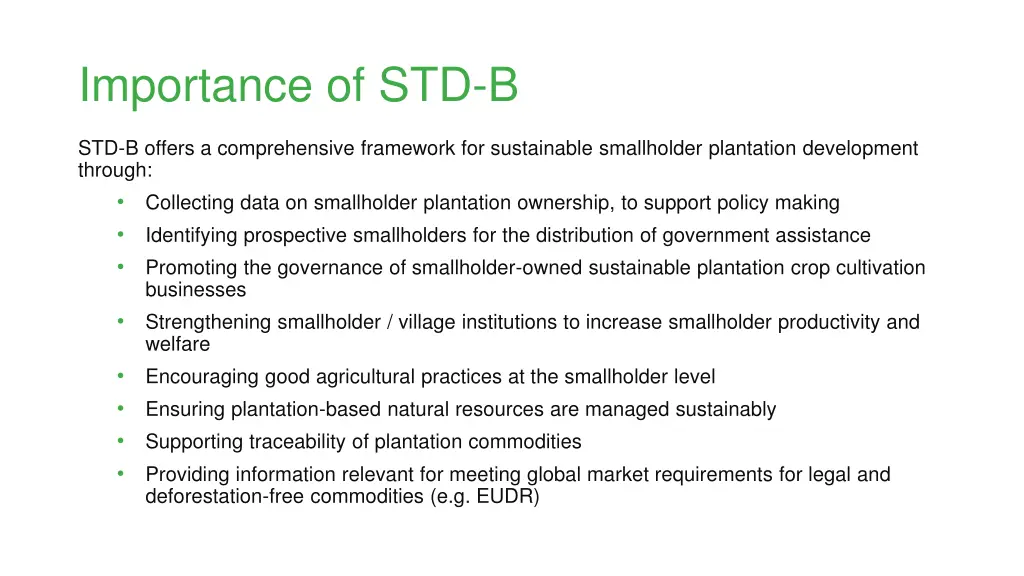 importance of std b