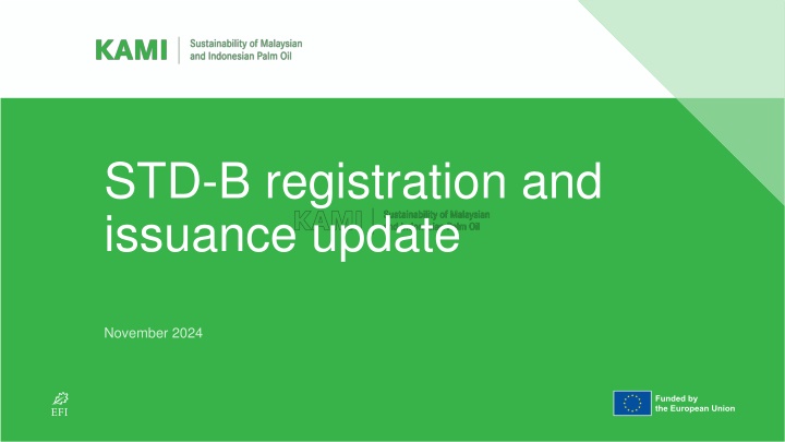 std b registration and issuance update