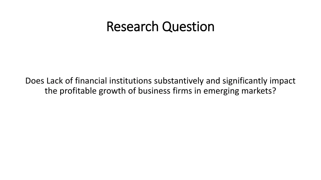 research question research question