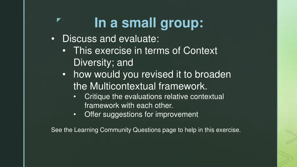 in a small group