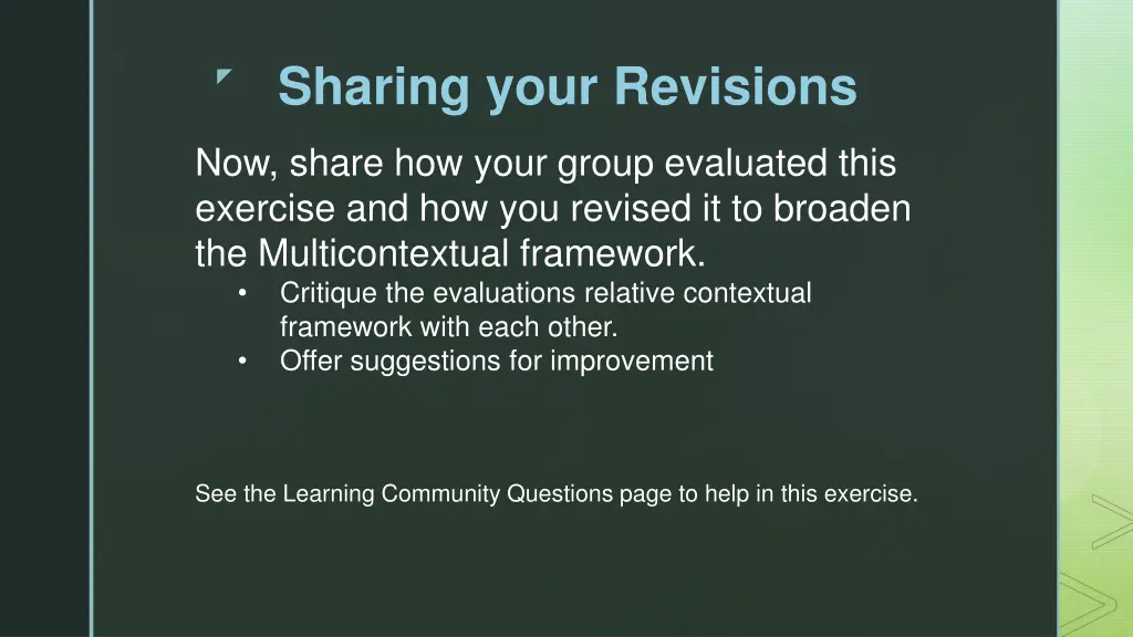 sharing your revisions