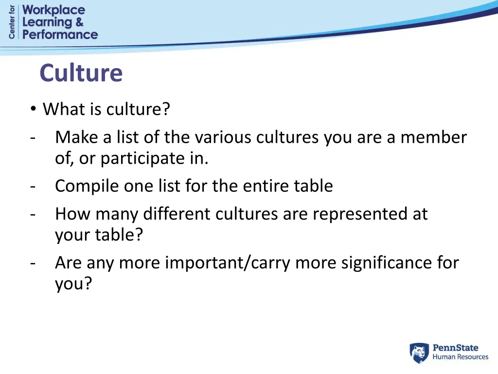 culture what is culture make a list