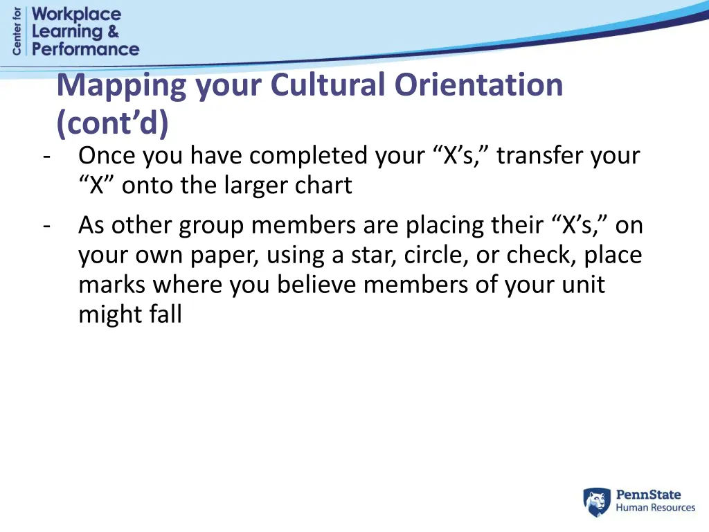 mapping your cultural orientation cont d once