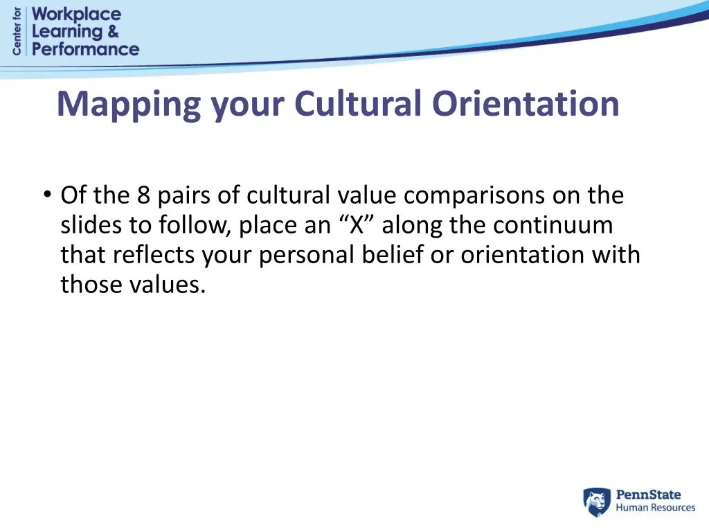 mapping your cultural orientation