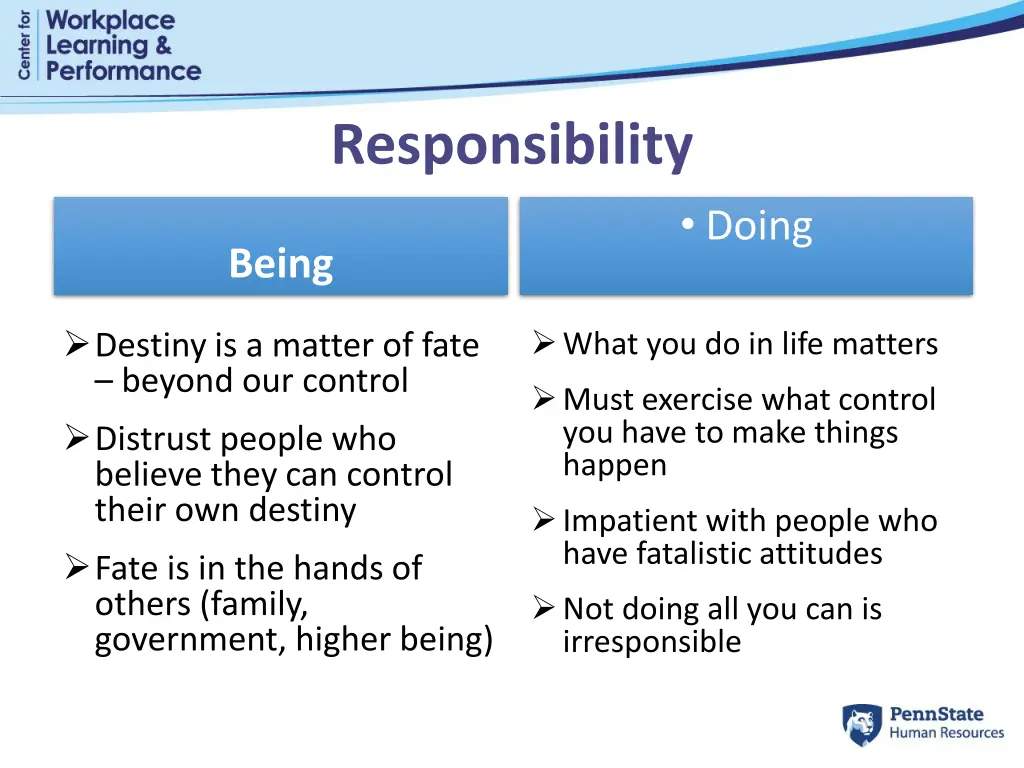 responsibility