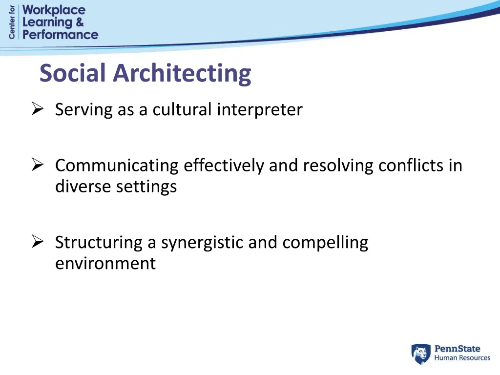 social architecting serving as a cultural