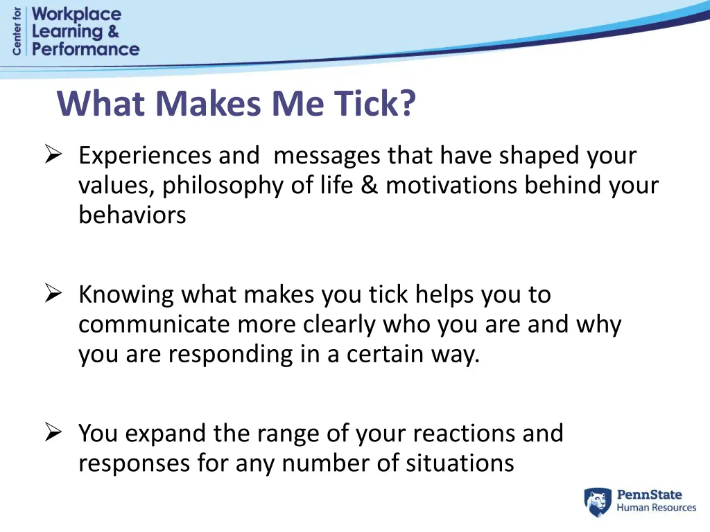 what makes me tick experiences and messages that