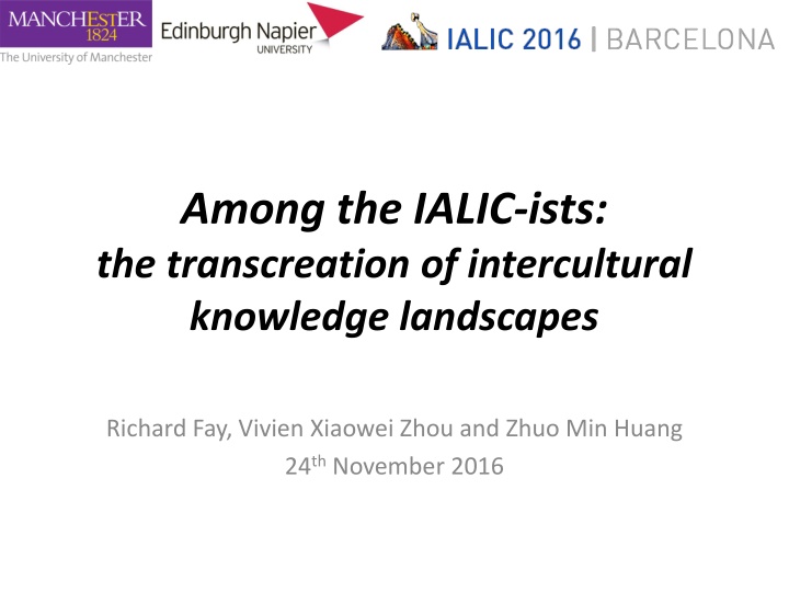 among the ialic ists the transcreation