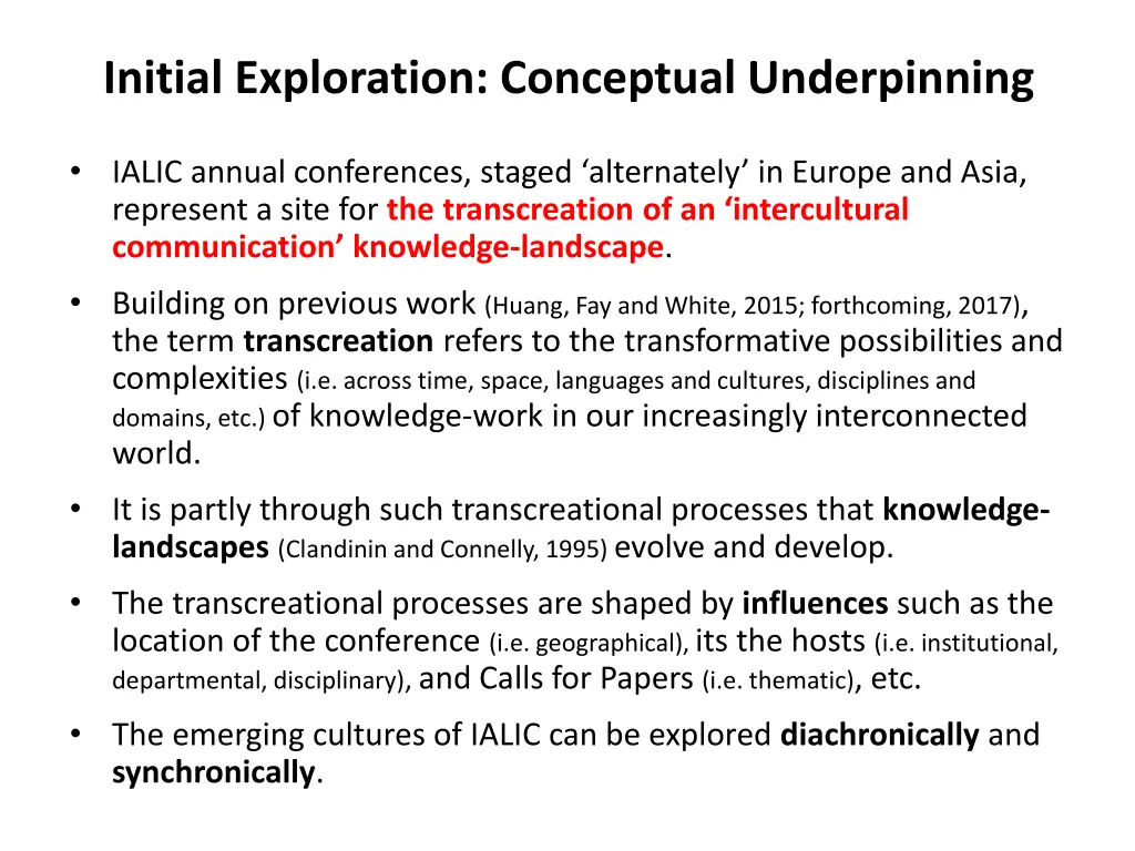 initial exploration conceptual underpinning