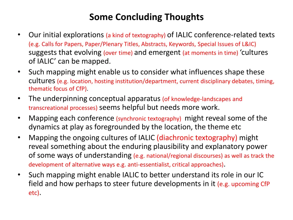 some concluding thoughts