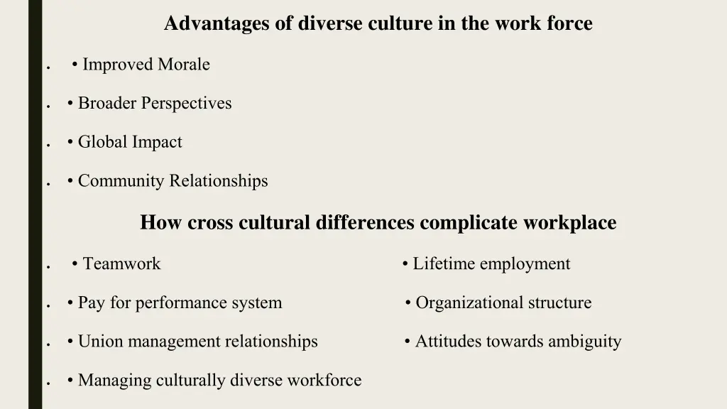 advantages of diverse culture in the work force