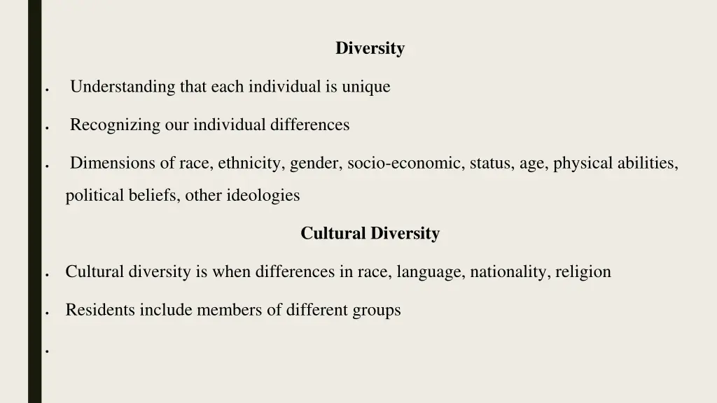 diversity