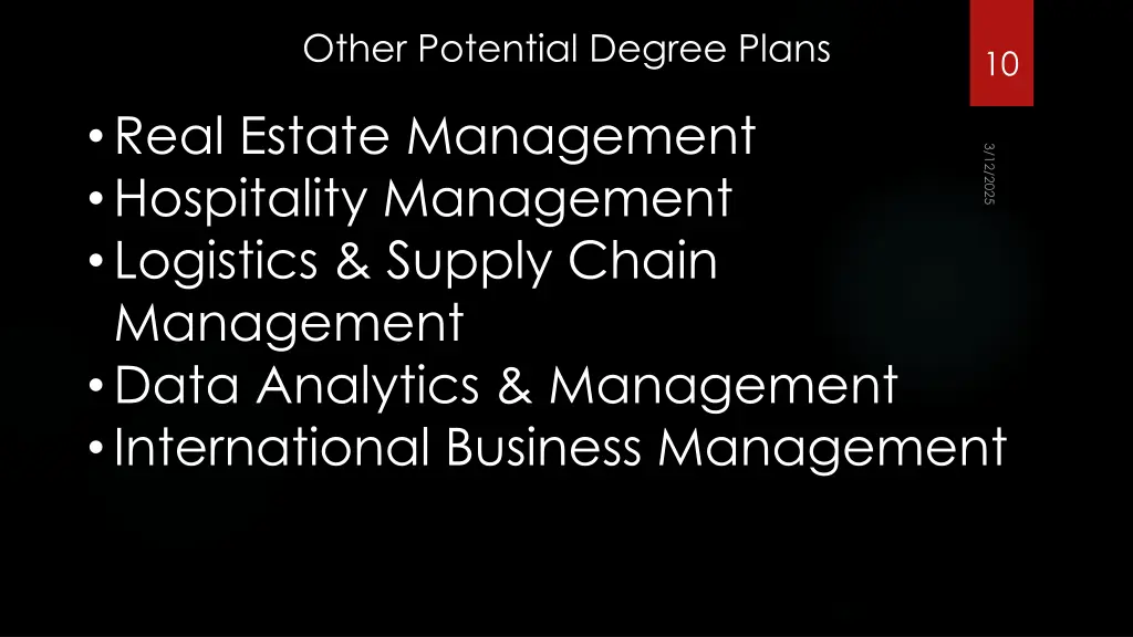 other potential degree plans