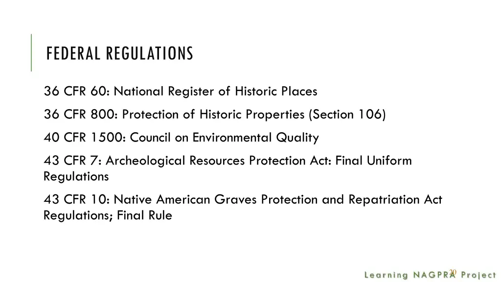 federal regulations