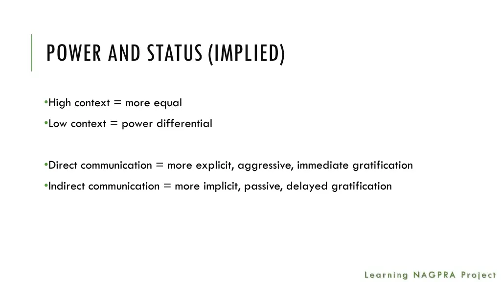 power and status implied
