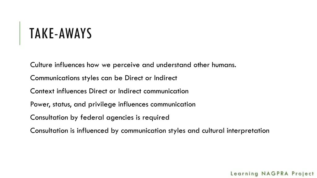take aways
