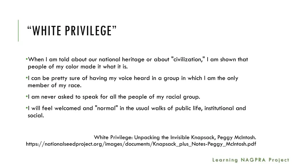 white privilege