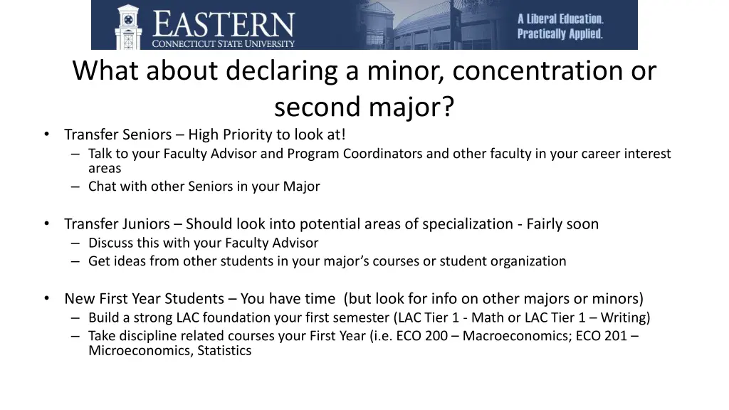 what about declaring a minor concentration
