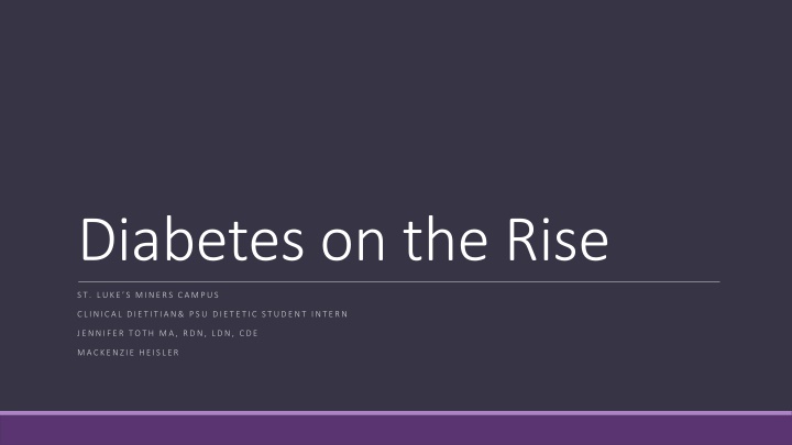 diabetes on the rise