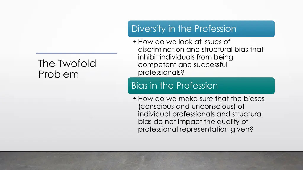 diversity in the profession