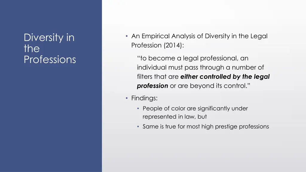 diversity in the professions