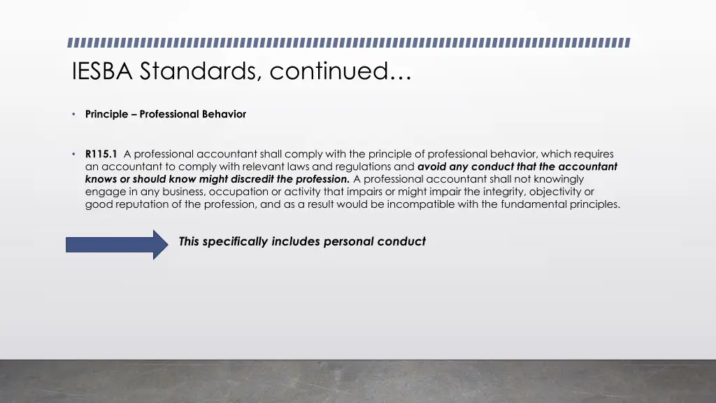 iesba standards continued