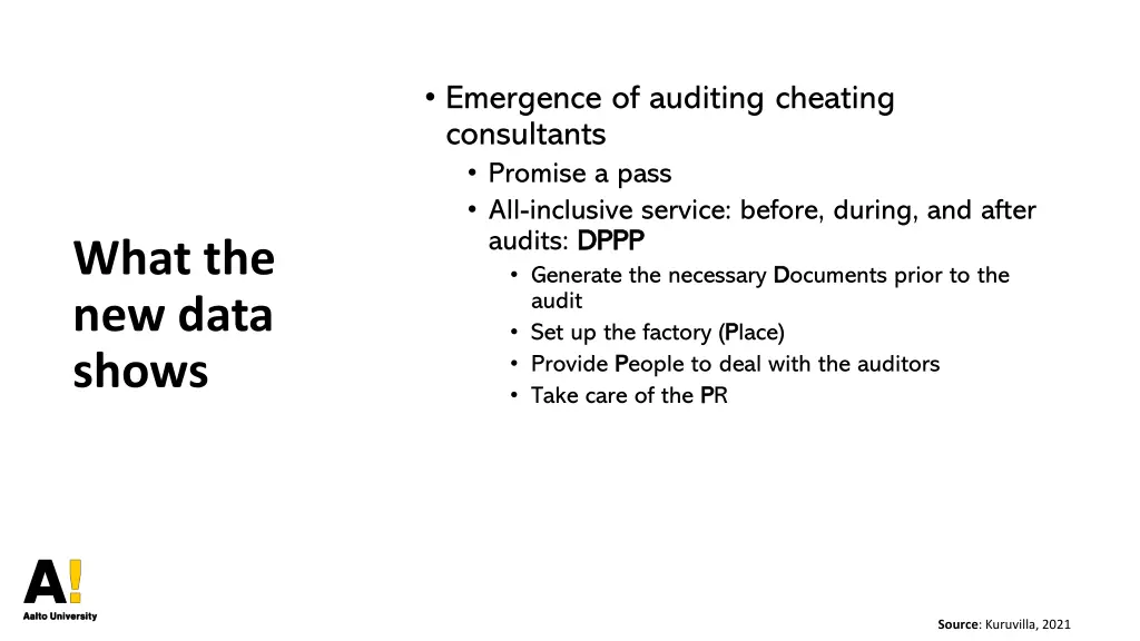 emergence of auditing cheating consultants