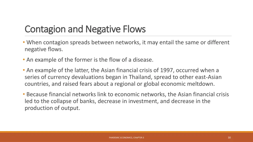 contagion and negative flows contagion