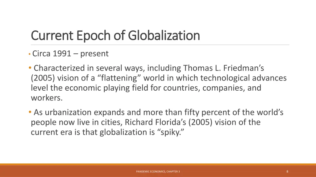 current epoch of globalization current epoch