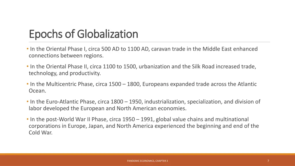 epochs of globalization epochs of globalization