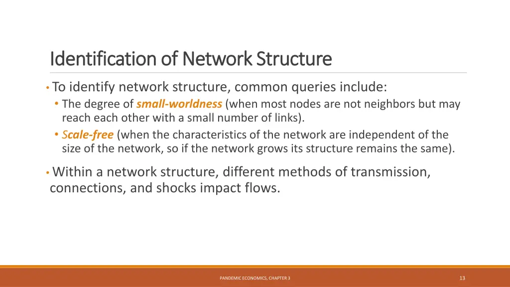 identification of network structure