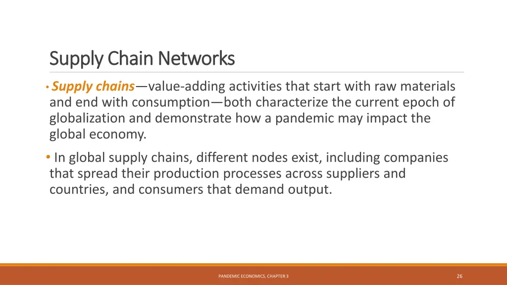 supply chain networks supply chain networks