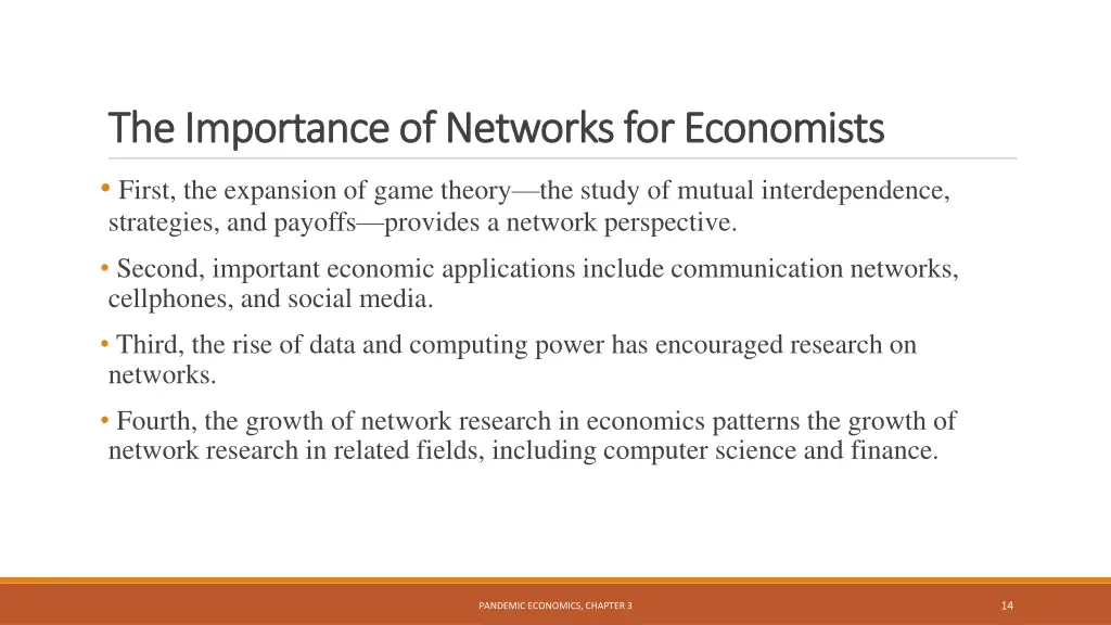 the importance of networks for economists