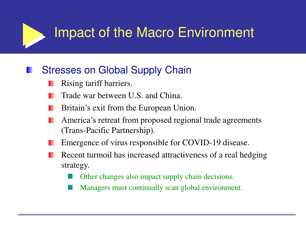 impact of the macro environment