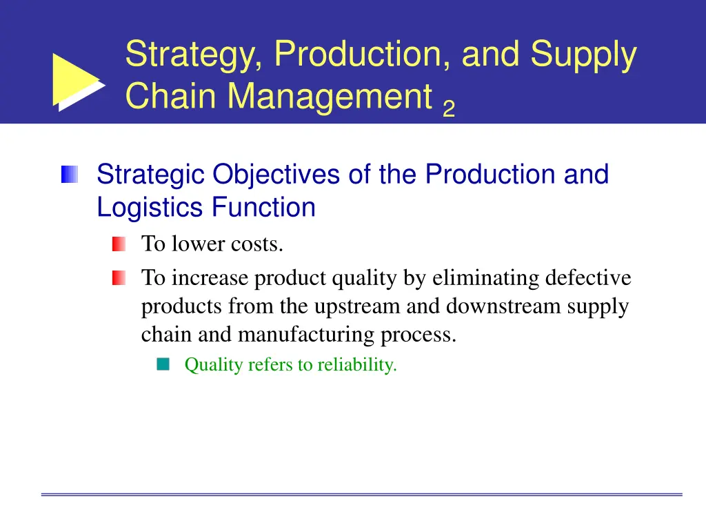 strategy production and supply chain management 2