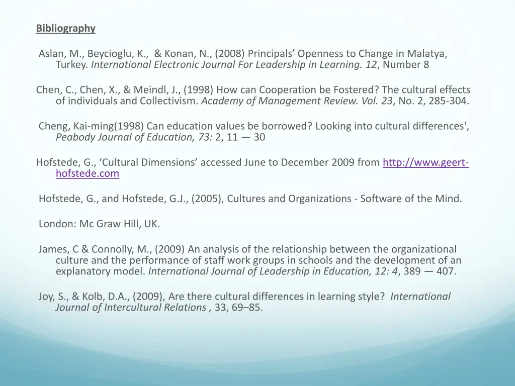 bibliography